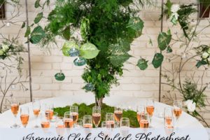 Styled Wedding Photoshoot: Green & Gold in Iroquois Club, Bloomfield Hills Michigan